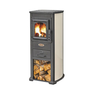 STUFA A LEGNA EKONOMIK BERNA LUX 5 KW Avorio