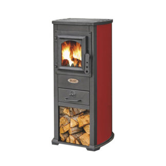 STUFA A LEGNA EKONOMIK BERNA LUX 5 KW Rosso
