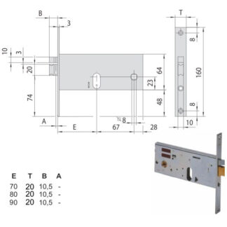 ELETTROSERRATURA INF.FASCE ALL 14511-80-0 CISA