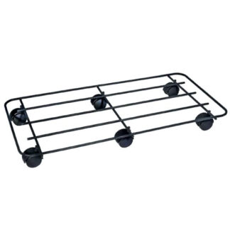 PORTAVASO RUOTE RETTANGOLARE NERO 56x28      BUZZI