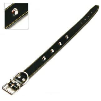 COLLARE CANI CUOIO BORCHIE mm 35 cm 61