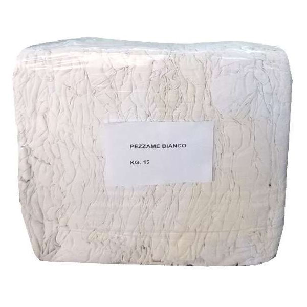 TESSUTO STRACCIO BIANCO LENZUOLA kg 15
