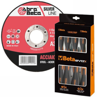 DISCO ABR TAGLIO FERRO 115x1,6 KIT       ABRA BETA
