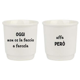TAZZA CAFFE CERAMICA OGGI ml 90 Pz 2 SOOR
