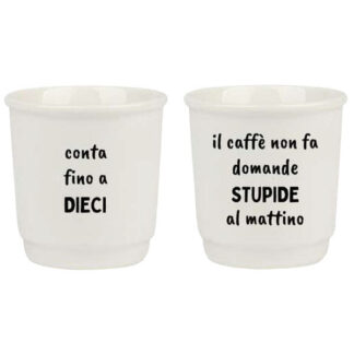 TAZZA CAFFE CERAMICA DIECI ml 90 Pz 2 SOOR