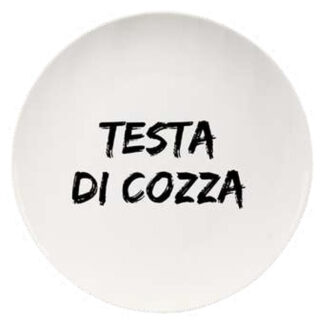 PIATTO CERAMICA PIANO TESTA DI COZZA cm 26,5 SOOR