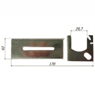 SUPPORTO A CASSONETTO STAFFA SX mm 170x43