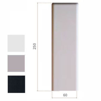 PLACCA ABS CIECA NERO SATINATO
