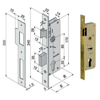 SERRATURA INF.LEGNO 015.50.00.0 WELKA