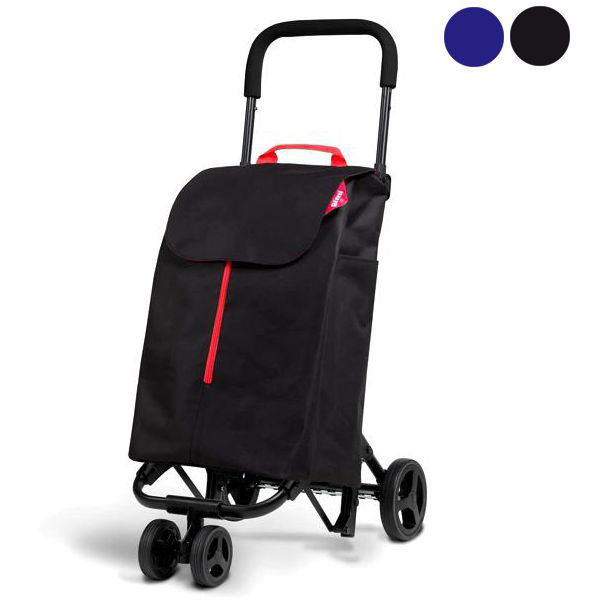 CARRELLO SPESA TWIN NERO l 50 52x39 h 95 GIMI
