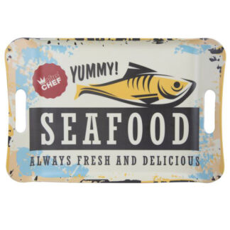 VASSOIO MELAMINA MANIGLIE SEAFOOD cm 41x28 KB8