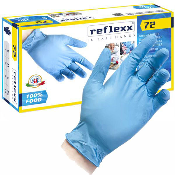 GUANTI NITRILE R72 POWDER FREE S Pz 100 REFLEXX