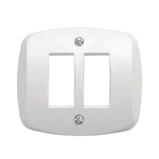 COPRINTERRUTTORE ABS BIANCO OVALE 2 POSTI