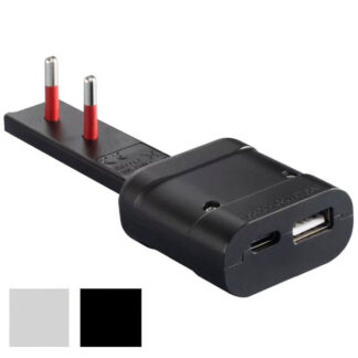 ADATTATORE DIRITTO 10A 2P USB BIANCO ULTRAP.ROSI