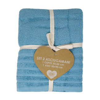 ASCIUGAMANI BAGNO OSPITE+VISO VENUS       Pz 2 O&N