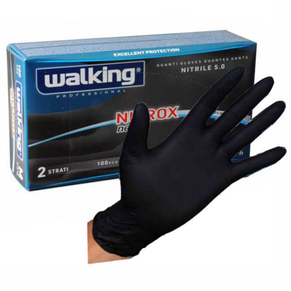 GUANTI NITRILE NITROX NERO M Pz 100 WALKING