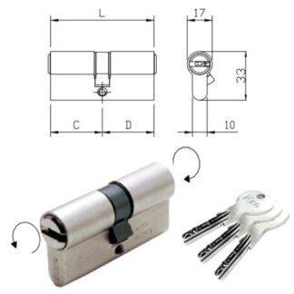 CILINDRO INFILARE R6 100-40-60      889940609 ISEO