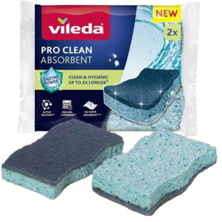 SPUGNA FIBRA BLU PRO CLEAN ABSORBENT Pz 2 VILEDA