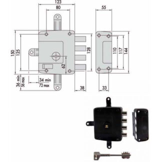 SERRATURA SICUREZZA QUINTUPL.SX    57172-60-2 CISA