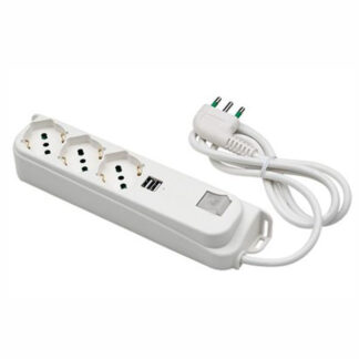 MULTIPRESA 3x2PT SK 2 USB INT    RETAIL  47450 FME