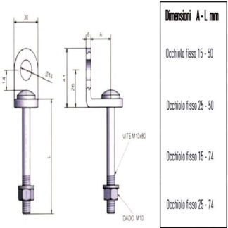 OCCHIOLO PORTALUCCHETTO FISSO    50x25 9202 POTENT