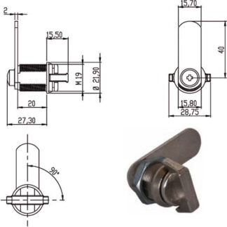 CILINDRO LEVETTA mm 20 D.19             163476 OMR