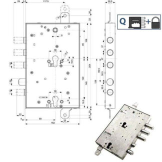 SERRATURA SIC.TRIPLICE I.37 SX       89859 MOTTURA