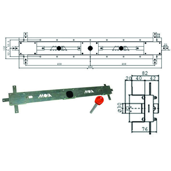 SERRATURA BASCULE SPRANGA CILINDRO J126 MOIA